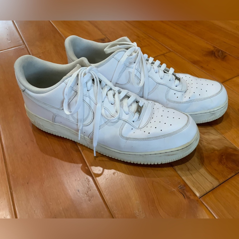 Nike Air Force One white shoes size 16 316122-111